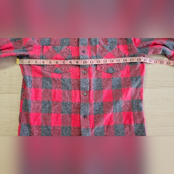 Flag & Anthem Flannel Shirt *No Sze Tag, Please See Photos for Measurements* - Picture 7 of 11